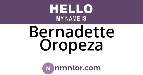 Bernadette Oropeza