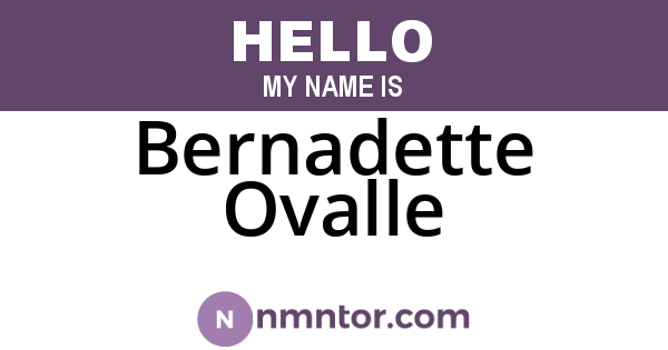 Bernadette Ovalle