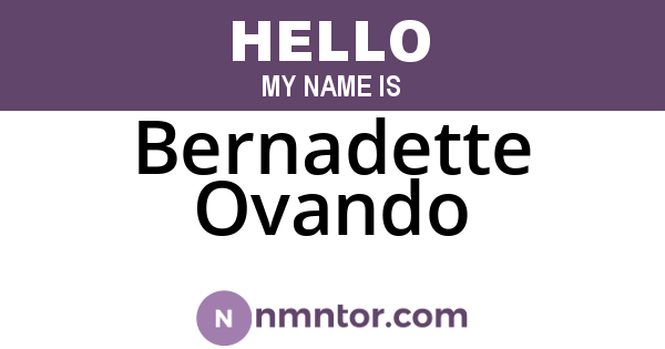 Bernadette Ovando