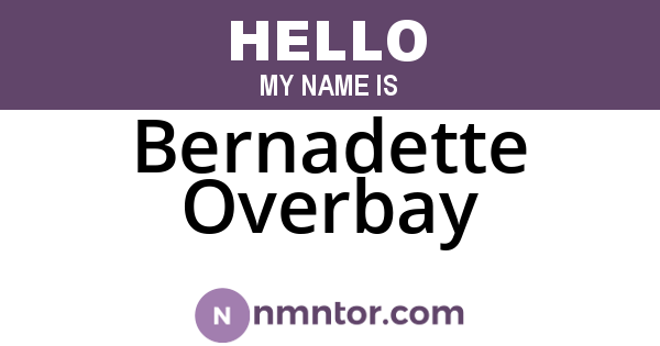 Bernadette Overbay