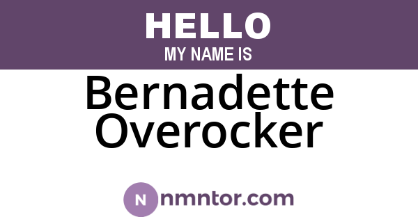 Bernadette Overocker