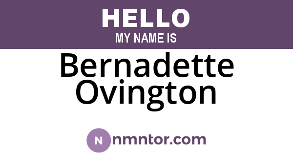 Bernadette Ovington