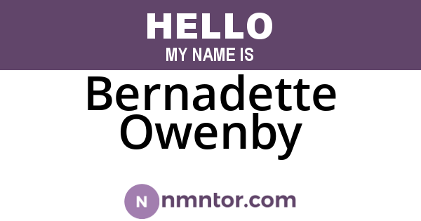 Bernadette Owenby