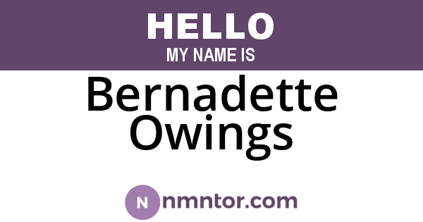 Bernadette Owings