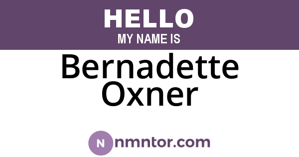 Bernadette Oxner