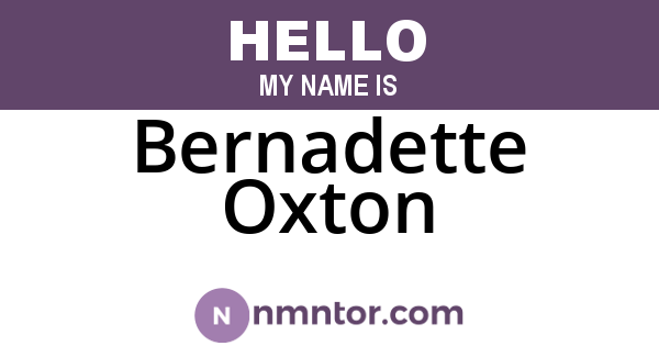 Bernadette Oxton