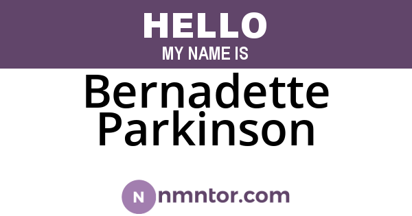 Bernadette Parkinson