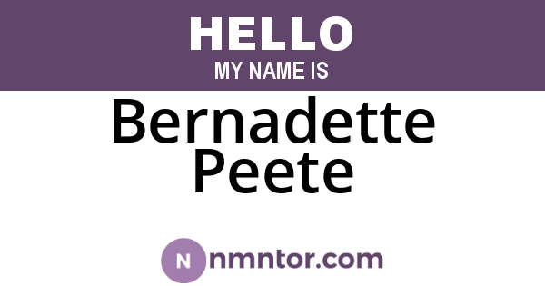 Bernadette Peete