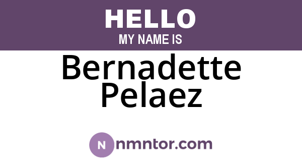 Bernadette Pelaez