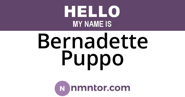 Bernadette Puppo