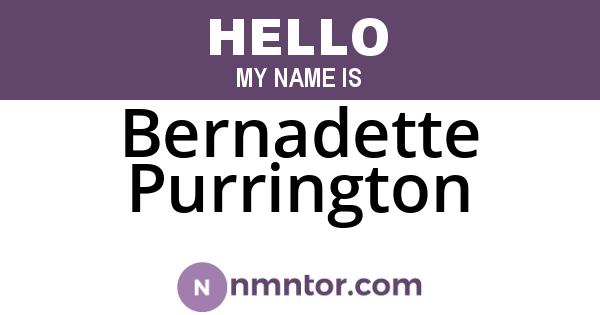 Bernadette Purrington