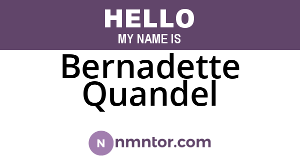 Bernadette Quandel