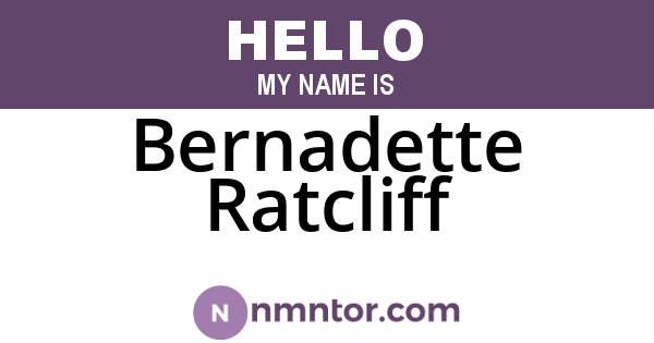 Bernadette Ratcliff