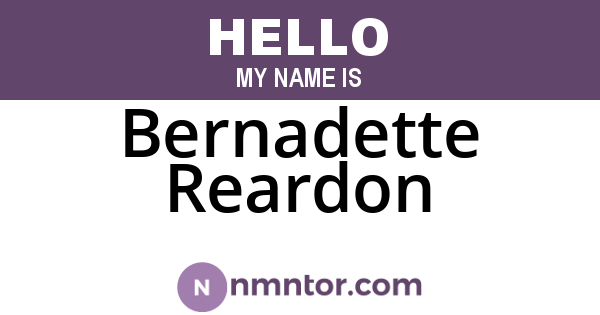 Bernadette Reardon