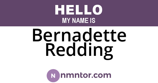Bernadette Redding