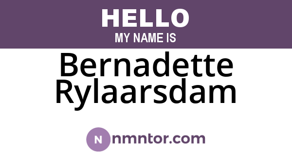 Bernadette Rylaarsdam