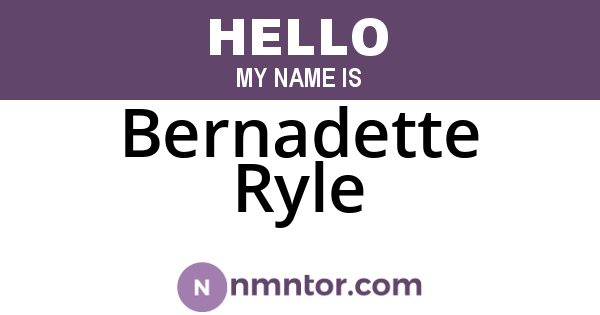Bernadette Ryle