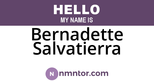 Bernadette Salvatierra