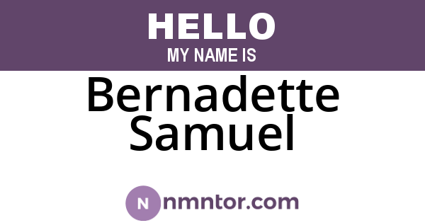 Bernadette Samuel