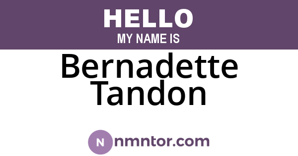 Bernadette Tandon