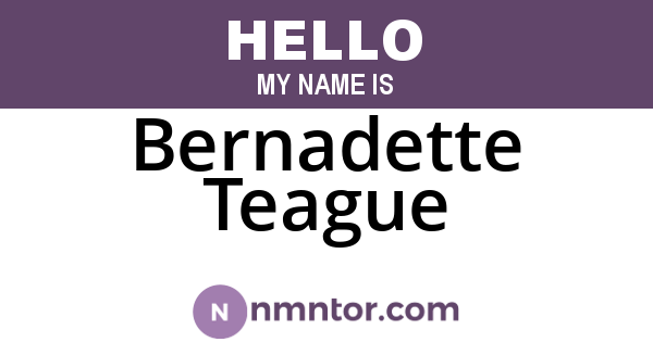 Bernadette Teague