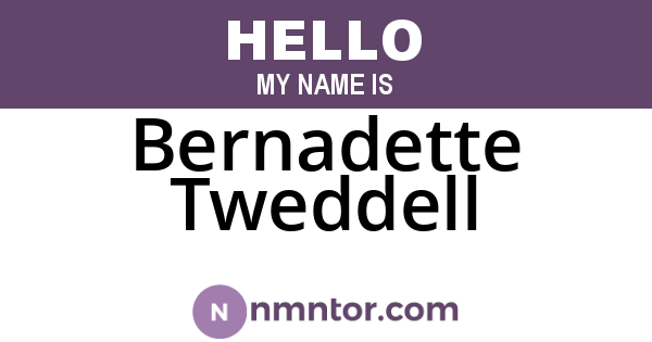 Bernadette Tweddell