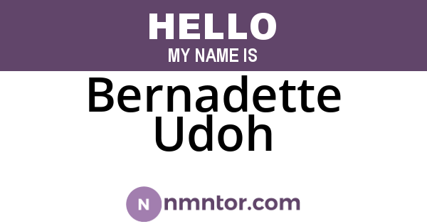 Bernadette Udoh