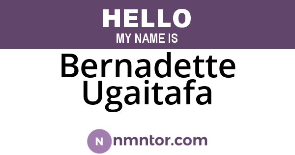 Bernadette Ugaitafa