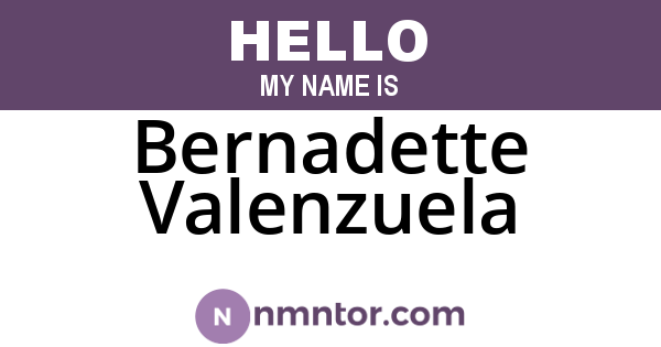 Bernadette Valenzuela