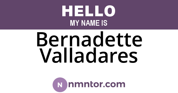 Bernadette Valladares