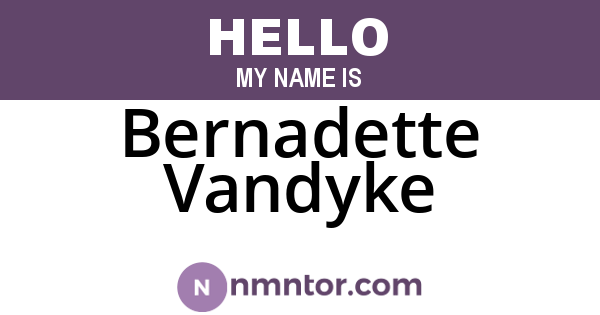 Bernadette Vandyke
