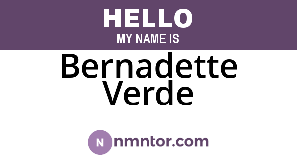 Bernadette Verde
