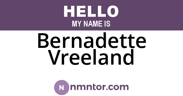 Bernadette Vreeland