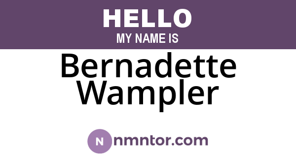 Bernadette Wampler