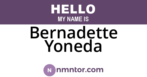 Bernadette Yoneda