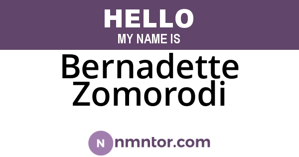 Bernadette Zomorodi