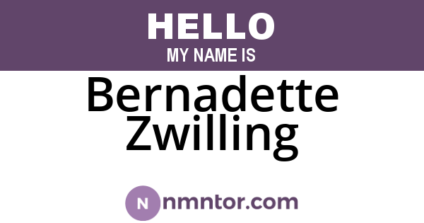 Bernadette Zwilling
