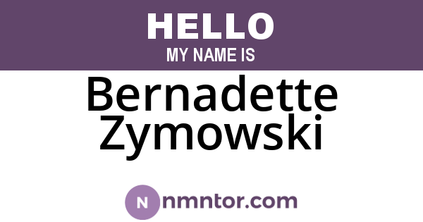 Bernadette Zymowski
