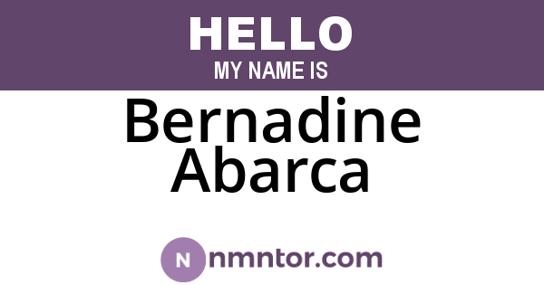 Bernadine Abarca