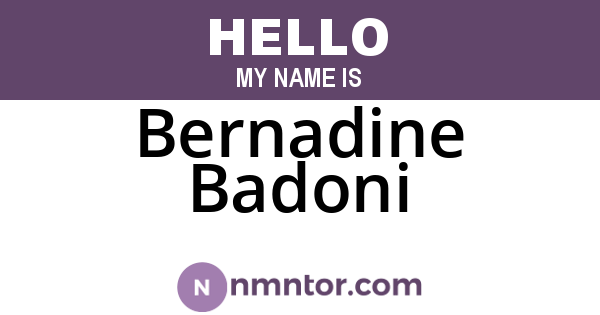 Bernadine Badoni