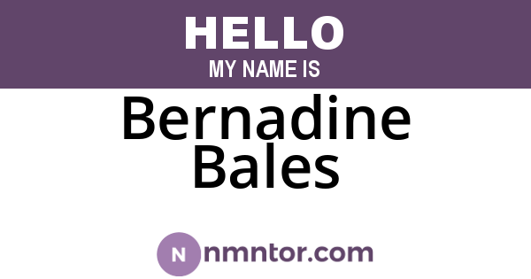 Bernadine Bales
