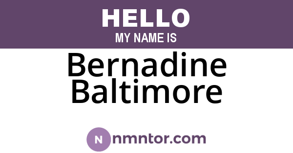 Bernadine Baltimore