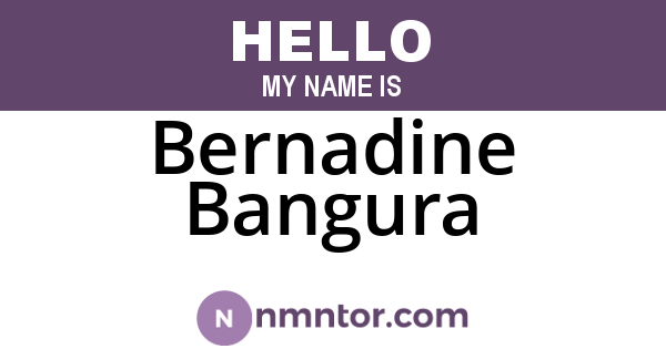 Bernadine Bangura