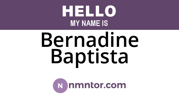 Bernadine Baptista