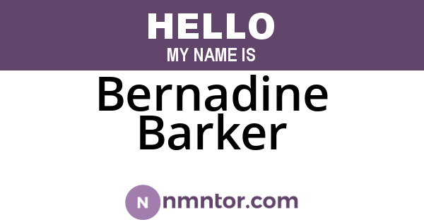 Bernadine Barker