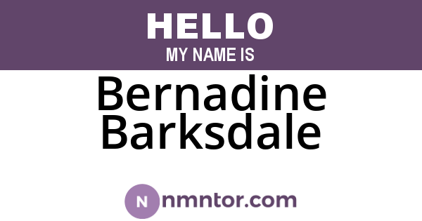Bernadine Barksdale