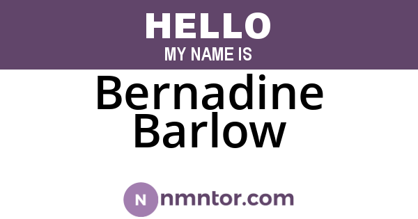 Bernadine Barlow