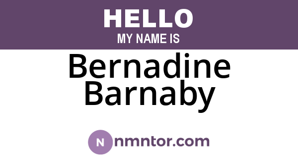 Bernadine Barnaby