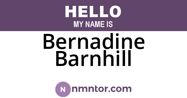 Bernadine Barnhill