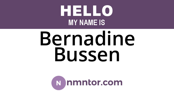 Bernadine Bussen